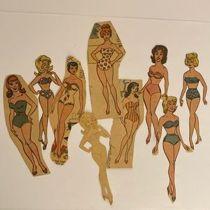 ❌Donated❌8 Vintage Paper Dolls, 1960’s